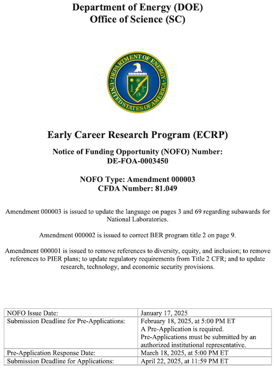 Early Career Research Program (ECRP)