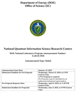 National Quantum Information Science Research Centers